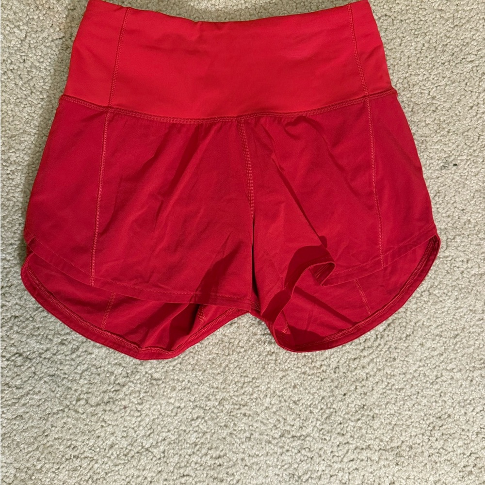 lululemon athletica Red Athletic Shorts 2.5 inseam